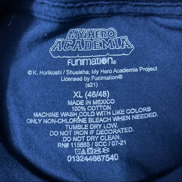 My Hero Academia Deku Class 1-A T-Shirt Blue Official Mens Size XL - Picture 4 of 4